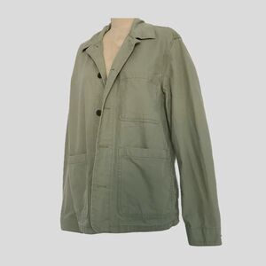 GAP Pale Olive Green Cotton Long Sleeve Barn Oversized Jacket Shacket Pockets S